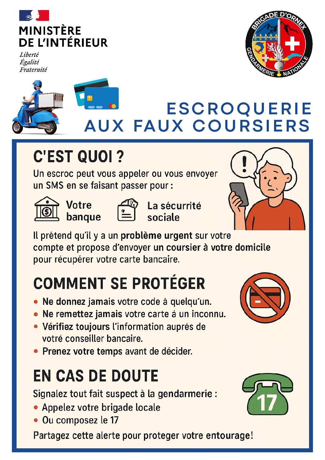Escroquerie aux faux coursiers